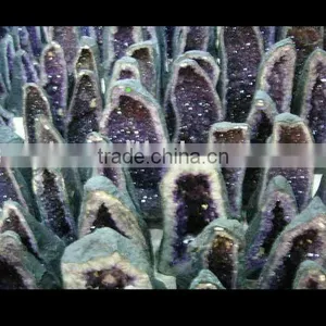 Natural Rock Amethyst Quartz Crystal Geode thumbnail-1