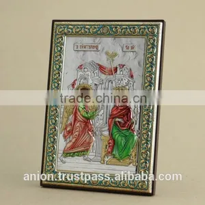 Greek & Russian Orthodox Wooden Icon. Angels. Annunciation. Big Size thumbnail-1
