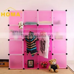 2015 Plastic Portable Particle Board Wardrobe With Casters thumbnail-1