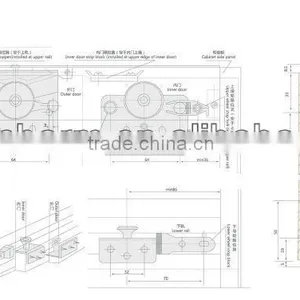 Salable Iron Sliding Door Rollers Wheel Nylon Sliding Door thumbnail-3