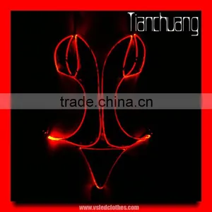 RF Remote LED Light up Lingerie for Club Dance, Night Club Girl Wear 2016 New thumbnail-2