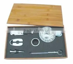 Bamboo Luxury Wine Set in Bamboo Box thumbnail-1
