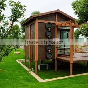 FRSTECH WPC STOCK CO LTD Waterproof Tiny House 12 Square Meter Waterproof Anti-UV Stylish WPC House Red Sandal Wood Importers thumbnail-1