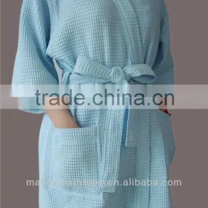 100% Cotton Waffle Weave Bathrobe thumbnail-1