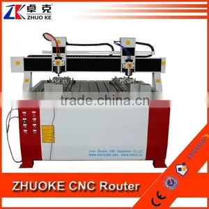2 Heads Advertising CNC Router Machine With 2 Rotary Axis 1212 Model thumbnail-1