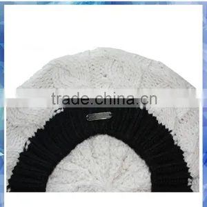 Cable Knit Beret Hat for Girls/old Girls Beret Hat/white Beret Hats thumbnail-4