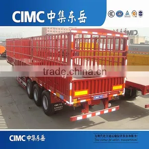 CIMC 3 Axle Fence Semi Trailer For Livestock / Cow / Cattle Transportation thumbnail-1
