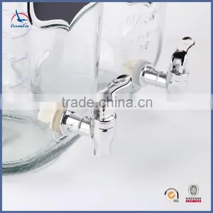 High Quality Different Sizes Beverage Dispenser Square Glass Jar Dispenser thumbnail-2