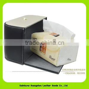 15001 High Quality Custom Leather Car Tissue Holder thumbnail-6