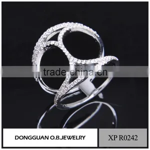 China Factory Custom OEM Sterling Silver Rings Rhodium Polished Wedding Rings for Women thumbnail-4