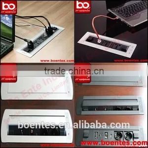 CE Approve Push Switch Tabletop Rotating Socket for Conference Table Socket thumbnail-1