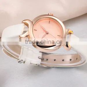 2016 Cute Face Lady Leather Watch, Women Genuine Leather Beautiful Ladies Watch thumbnail-4