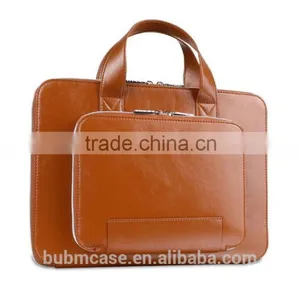 2015 BUBM Simple Solid Color PU Leather Notebook Laptop Hand Bag With Lady thumbnail-4