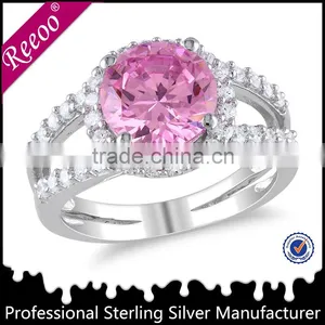 Factory Supplier 925 Silver cz Ring, Solid Big Stone Engagement Ring thumbnail-1