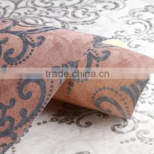Big Flower Classic Wallpaper Brown Wall Paper thumbnail-5