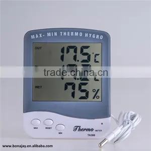 3 in 1 LED Digital In/outdoor Thermometer With Hygrometer thumbnail-1