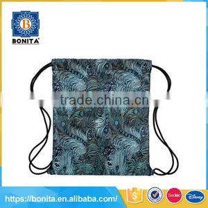 Peacock Beautiful Nice Drawstring Bags thumbnail-2