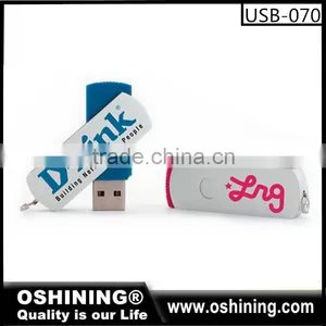 Promotion Plastic Mini 2.0 Stock Usb Swivel Stick Custom Logo Usb Flash Drive 8gb (USB-070) thumbnail-1