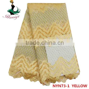 Haniye 2016 Wholesale Latest Nigeria Tulle Lace Fabric New Embroidery French Net Lace Fabric /NYN73 thumbnail-1
