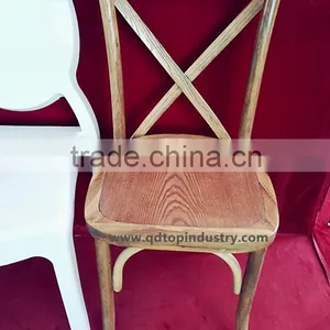 Cross Back Curved Dining Chair thumbnail-3