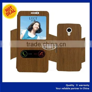 EXW Phone Wallet Case Wood Leather Leather Flip Case for Htc Desire 310 thumbnail-5