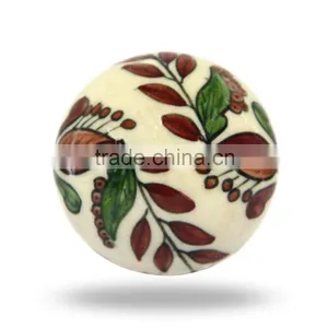 Ceramic Tomato With Yellow Flower Print Knob thumbnail-5