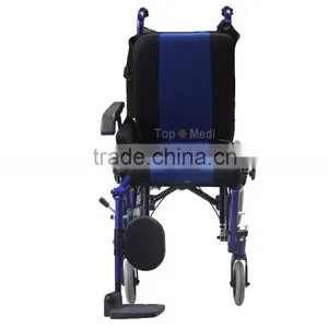 Topmedi Best Selling Products TRW958LBCGPY Detachable Headrest Aluminum Frame Disabled People Battery Operated Wheelchair thumbnail-2