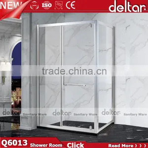 Two Sliding Doors Aluminum Shower Room 6mm/8mm Square Sliding Shower for Hotel Shower Cubicle thumbnail-5