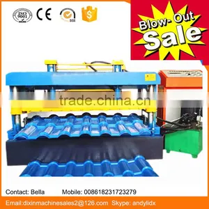 Hot Sale Aluminum Step Tile Roofing Machine Glazed Roll Forming Machine With ISO 9001 for Roof Tile to Eastern Asia Market thumbnail-1