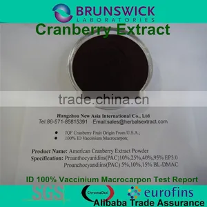 American Cranberry Extract,U.S.A Origin,100% ID Vaccinum Macrocarpon,Proanthocyanidins 5%-15% BL-DMAC;25%-95% UV EP Method thumbnail-1