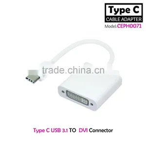 NEW USB-C Type C USB 3.1 Male to DVI 1080P Monitor Adapter Cable for Macbook thumbnail-5