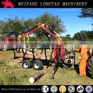 New Condition and Log Trailer With Crane With CE Approved thumbnail-3