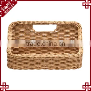 Chic Dividers Design Rattan Handcraft Office Storage Basket Pen Holder thumbnail-2
