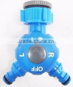 3/4"-1" 2-Way Snap-in Plastic Quick Coupling Garden Hose Connector thumbnail-2