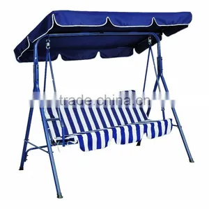 264001 Outdoor Patio Steel Fabric Hammock Swings With Canopy thumbnail-2
