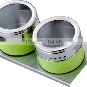 Jiangmen Manufacture Stainless Steel Kitchen Accessory Spice Jar Set thumbnail-1