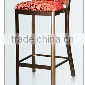 Wholesale Hotel Wood Imitation Aluminum High Bar Stool LQ-B104-1 thumbnail-1