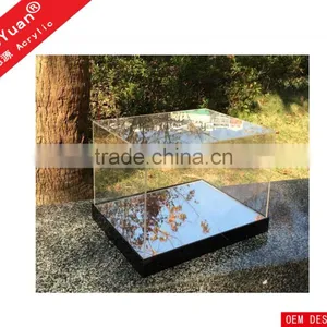 Custom Transparent Acrylic Shoes Box With Mirror Board Base thumbnail-2