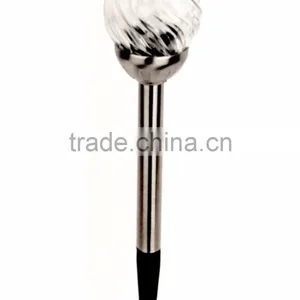 120mm Crackle Ball Stainless Steel Solar Garden Lawn LED Path Light thumbnail-1
