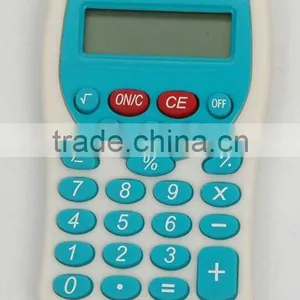 Desktop Different Colors Plastic Pocket Electronic Calculator With Lanyard thumbnail-1