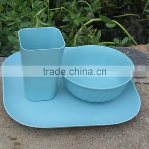 Traditionary Affordable Reusable Bamboo Fiber Tableware Set thumbnail-3
