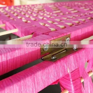High Quality Customized Hotel Decorative Colorful Paper Rope Knitted Mini Folding Screen Room Divider thumbnail-3