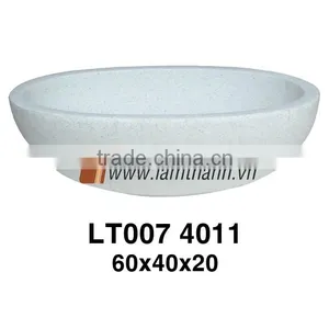 Vietnam Manufacturer Rustic Commercial Round White Sink thumbnail-1