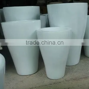 Grey Fiberglass Flower Pot thumbnail-6