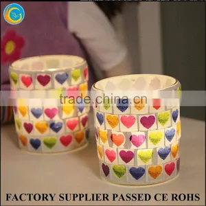 Glass Mosaic Lamp Glass Votive Holders thumbnail-3