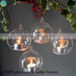 Partylite Hurricane Candle Holder Hanging Glass Vase Air Plant Terrarium thumbnail-1