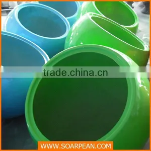 Outdoor Decorative Fiberglass Half Round Flower Pot thumbnail-5