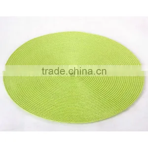 Green pp Round Placemat/tablemats for Dinner Sets/plastic Placemats thumbnail-1
