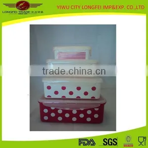 4PCS Korean Plastic Storage Box With Dot Stripe thumbnail-1