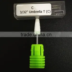 3/32" Large Tapered White Ceramic Nail Drill Bit thumbnail-2